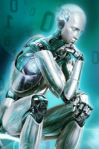 Cool Think Robot iPhone Wallpaper HD Retina