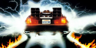 Back To The Future Delorean Time Machine With Flames Wallpaper