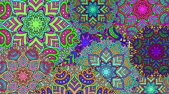 Colorful Floral Pattern Wallpaper Vector
