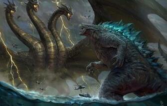 Wallpaper The Ocean Sea Dragon Fantasy Godzilla Art