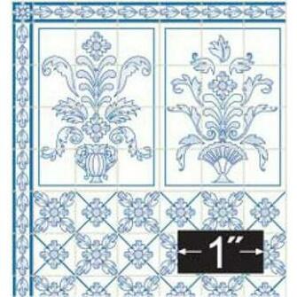 Brodnax Prints Inch Scale Dollhouse Miniature Wallpaper Leslie