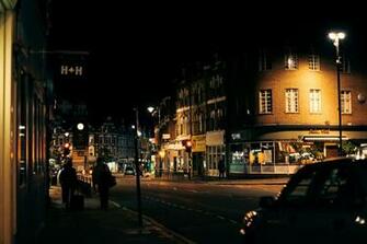London England United Kingdom City Night Street Road People Cars