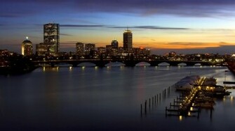 Buildings City Boston Skyline Desktop Wallpaper Nr By