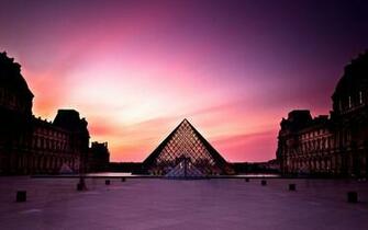 Sunset Louvre Museum Wallpaper Allwallpaper In