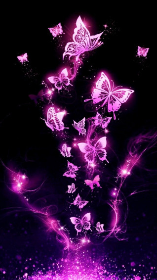 Beautiful Love Cute Wallpaper For Phone Purple Butterfly