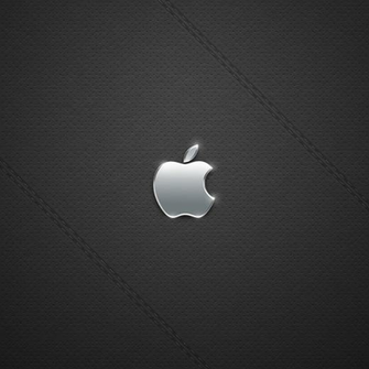 Newest iPad Wallpaper Apple Logo Leather