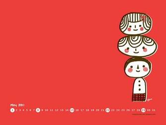 Happy Doodle Land May Desktop Wallpaper