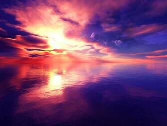 Purple Sunset Landscape Wallpaper Desktop Background Scenery