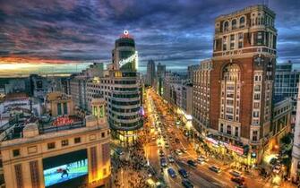 Madrid Spain At Night Wallpaper Hintergr Nde Id