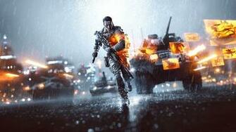 Battlefield Das Regnerische Tag Nacht Stadt Hintergrundbilder