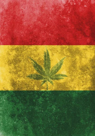 Cannabis Leaf Marijuana Rasta Flag Cool Wall Decor Art Print
