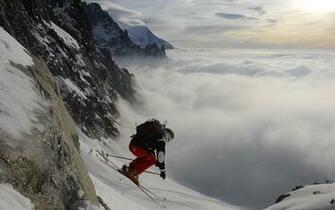 Wallpaper Extreme Skiing Snow Skyline Sportive Mountain