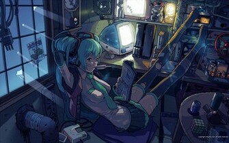 Hatsune Miku Girl Vocaloid Wallpaper Digitalart Io