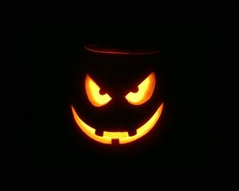 Scary Halloween Pumpkin HD Wallpaper
