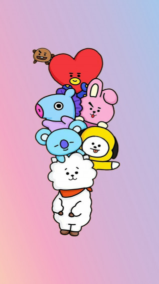 Bts Cartoon Wallpaper