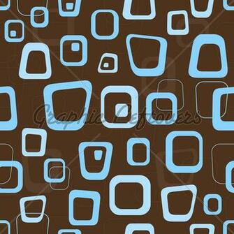 Seamless Retro Brown And Blue Background Pattern