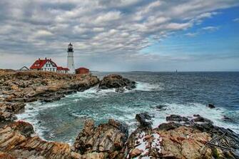 Cape Elizabeth Portland Maine Headlight HDr Photography By Captain