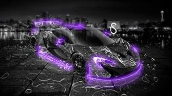Car Mclaren P1 Open Doors Fire Crystal Super