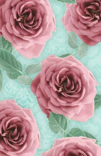 Mint Green Rose Wallpaper Floral Flower Collage