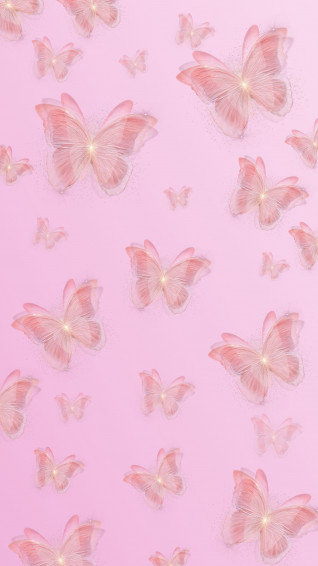 Cute Aesthetic Pink Butterfly Wallpaper