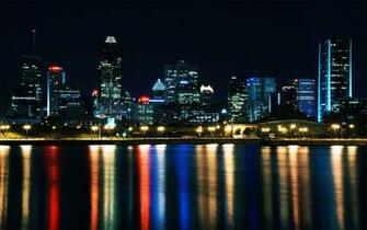 City Lights At Night Water Reflected HD Wallpaper Town