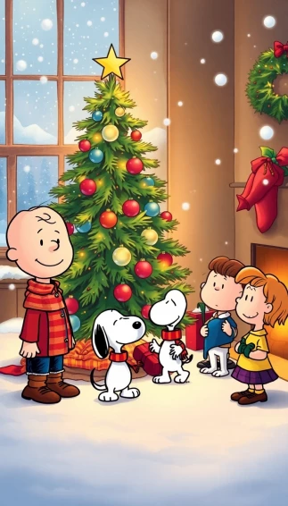 Peanuts Gang Christmas Wallpaper