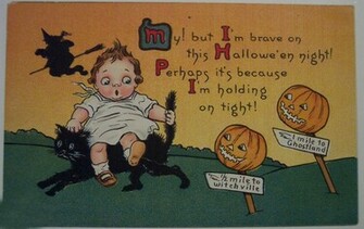 Wallpaper And Background The Vintage Cat Witches Evil Ghoul