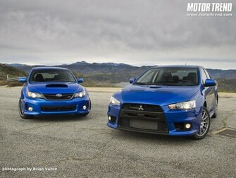 Subaru Wrx Sti And Mitsubishi Lancer Evolution X Special