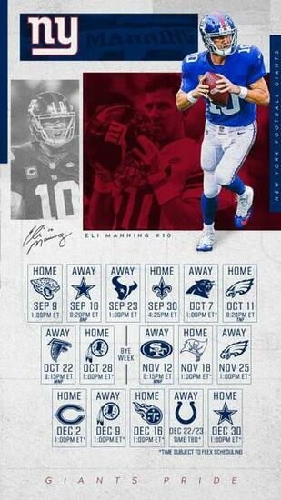 Giants Schedule New York