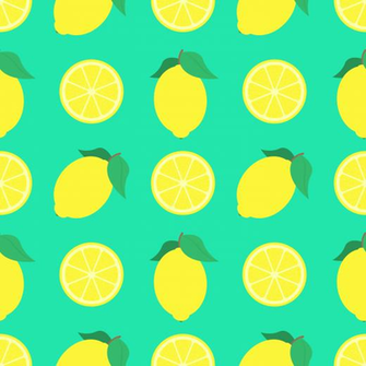 Summer Lemons Seamless Pattern Background Vectors