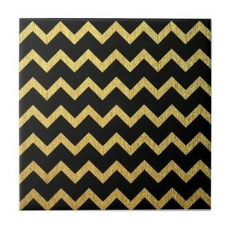 Gold Chevron Computer Background Black And Ceramic