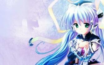 Simple HD Wallpaper Sweet Anime Girl With Long Color Hair