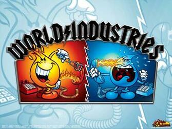 Pin World Industries Skateboard Logo