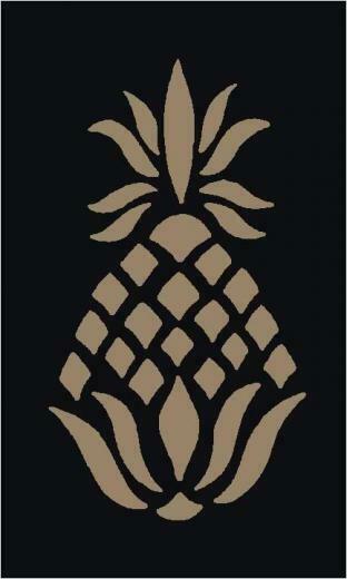 Primitive Stencil Patterns Historic Pineapple