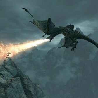 Skyrim Epic Dragon Breath Wallpaper
