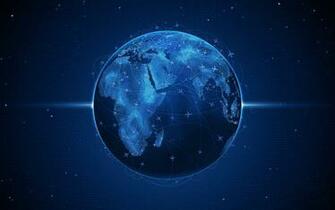 Blue Planet Earth Airplanes Flight Lines Wallpaper Man