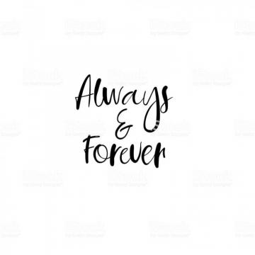 Always And Forever Hand Lettering Inscription Modern