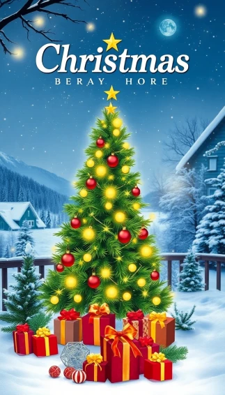 Christmas Poster Template Wallpaper