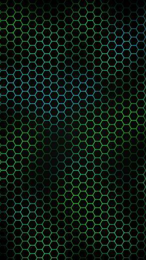 Blue And Green Hexagon Pattern Galaxy S4 Wallpaper