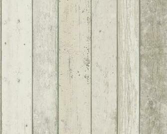 Distressed White Wood Panel Effect Wallpaper