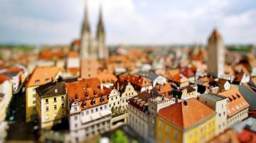 European Town Shift Lens Photography Tilt