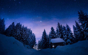 Winter Night Desktop Wallpaper