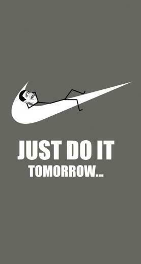 Just Do It Tomorrow Nike iPhone 5s Wallpaper
