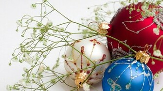 Christmas Ball Ornaments HD Desktop Wallpaper