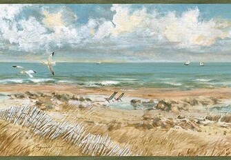 Details About Windy Beach Sand Dunes Wallpaper Border Pb58043b