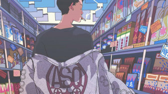 Nostalgic Journey Vintage Aesthetic Anime Boy Wallpaper