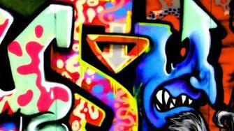 Wallpaper Drawing Graffiti Green Red Full HD 1080p