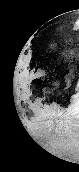 Moon Planet Amoled Wallpaper Dark Monochrome