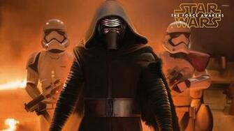Kylo Ren And Stormtroopers Star Wars The Force Awakens Wallpaper