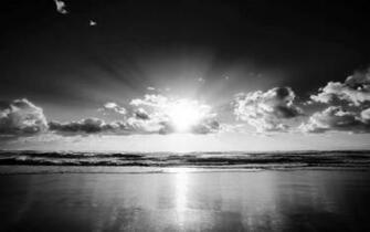 Black And White Wallpaper Beach Landscape HD